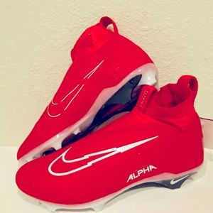 NEW Nike Alpha Menace Elite 3 Football Cleats Red White Men's Size 14 CT6648-616